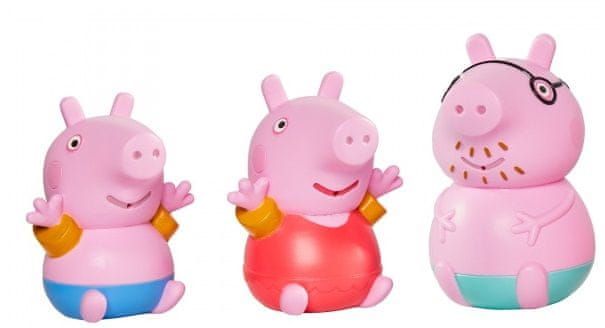 WEBHIDDENBRAND TOOMIES - Prasiatko Peppa Pig, tatinko a Tom - striekajúce hračky do vody